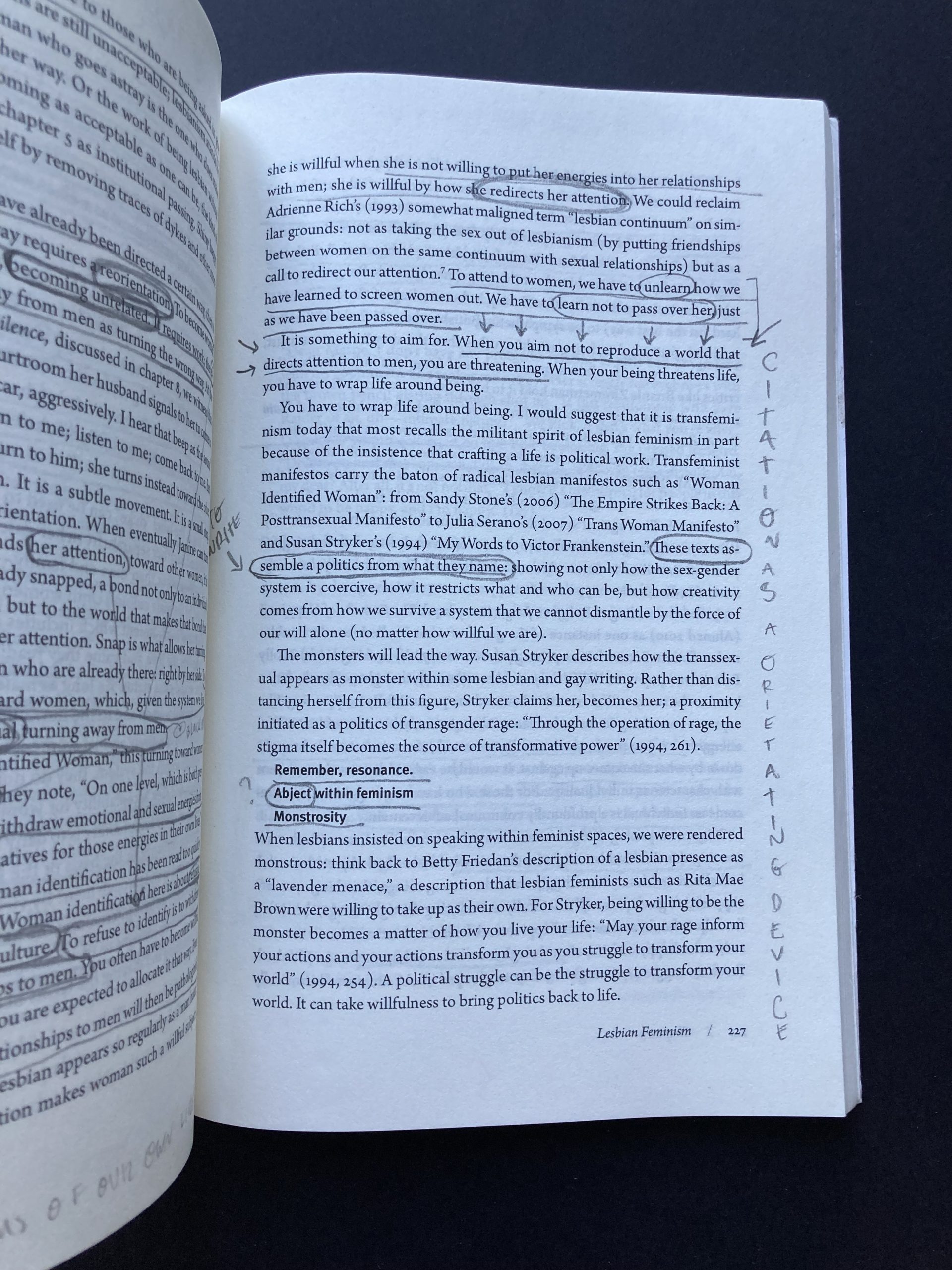 photo of page x of Sara Ahmed's book: Living a feminist life